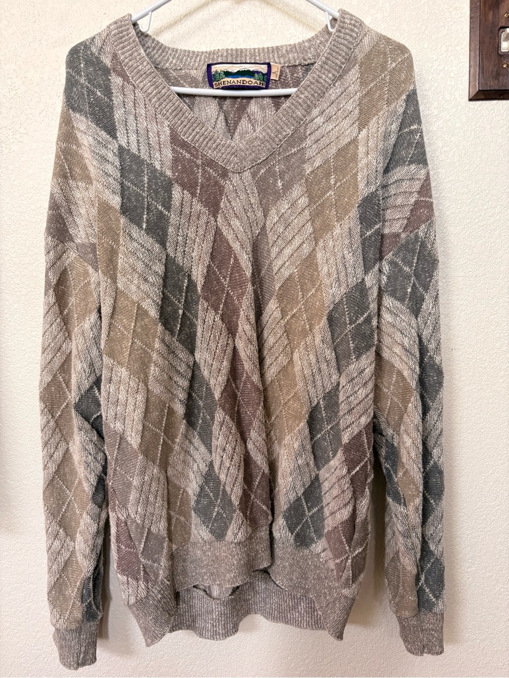 Men's Argyle Crewneck Sweater